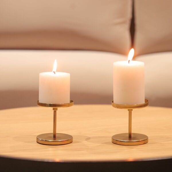 Pair of Brass Candle Holders - Image 4