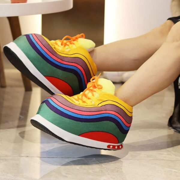 Geekmonkey Rainbow Plush Sneaker Shoes | Stylish and Cozy | Unisex - Image 2