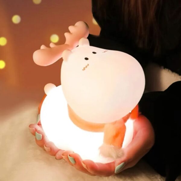 Smart Reindeer Touch Lamp | USB Chargeable Color Changing Elk Lamp - Image 2