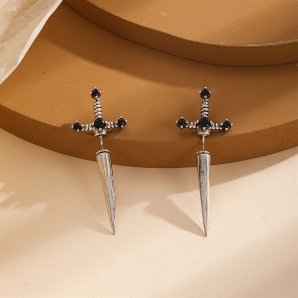 Cool Katana Ear Stud | Dagger Ear Stud for Pierced Ear | Anime Jewelry - Image 2