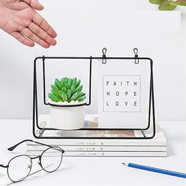 Desk Succulent Holder with Frame - Workplace Gifts - Image 3