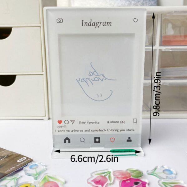 Cutest Polaroid Photo Frame | 3 inch Desktop Photo Frame with Emoji Sticker - Image 7