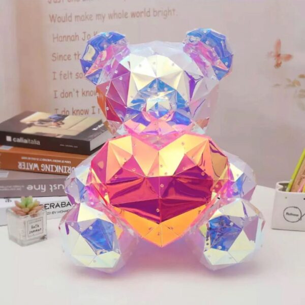 The Shiny Bear Lamp | Reflective LED Light Bear with Red Heart [With Gift Box] - Image 4