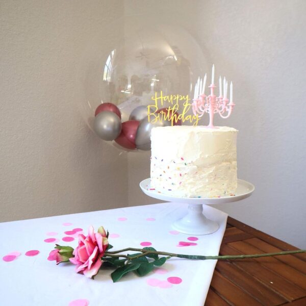 Retro Cake Candle Stand | Candelabra Style Cake Candles with 5 Candles - Image 2