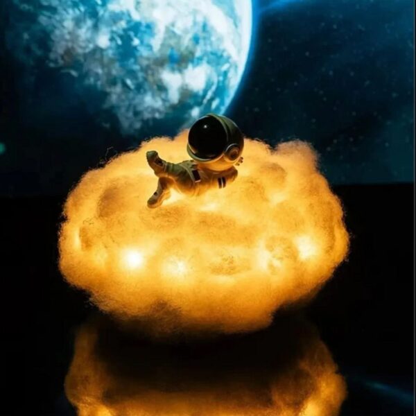 Astronaut on Cloud Lamp | 3D Fluffy Cloud Lamp [12 Colours & 366 Modes] - Image 5