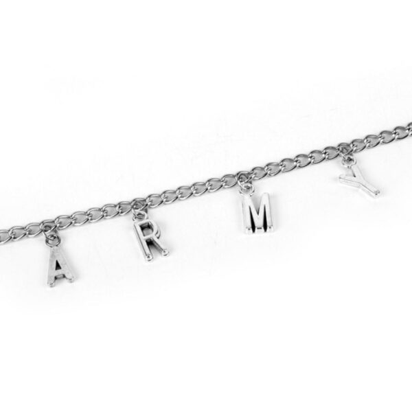 BTS A.R.M.Y Bracelet | ARMY Bracelet for K-Pop Fans [Stainless Steel] - Image 2