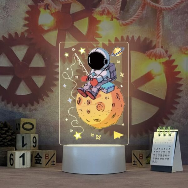 Astronaut Acrylic Lamp - Colored Lamp | 3D Look Acrylic Holographic Lamp - Image 5