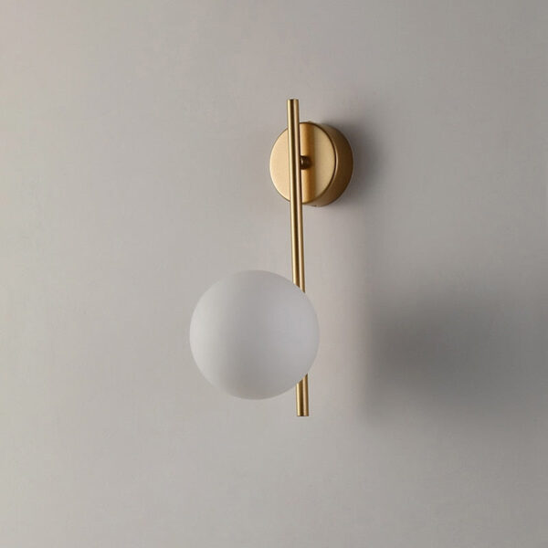 Nordic Metal Wall Light in White Dome - Image 4