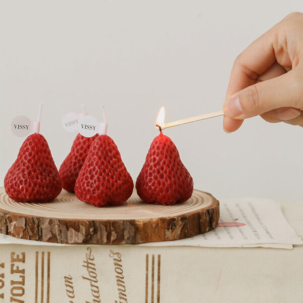 Scented Candles in Strawberry Shape