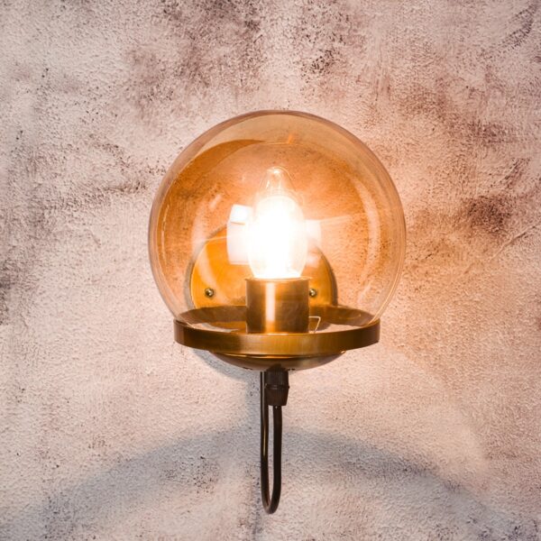 Retro Indoor Wall Light with Glass Shade - Image 2