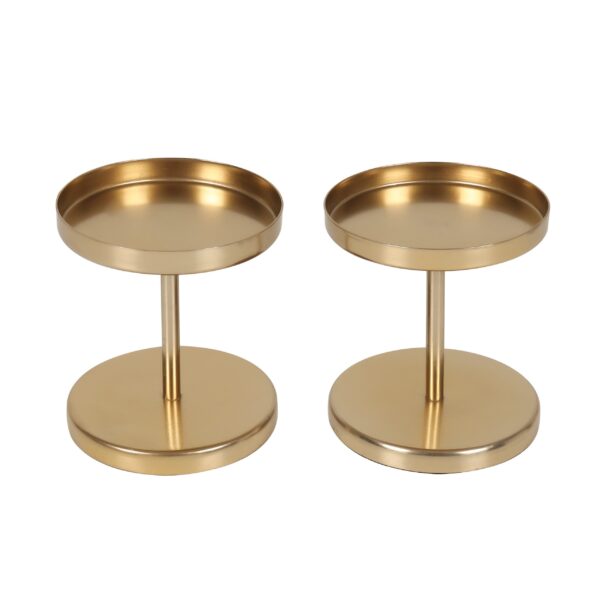 Pair of Brass Candle Holders - Image 3