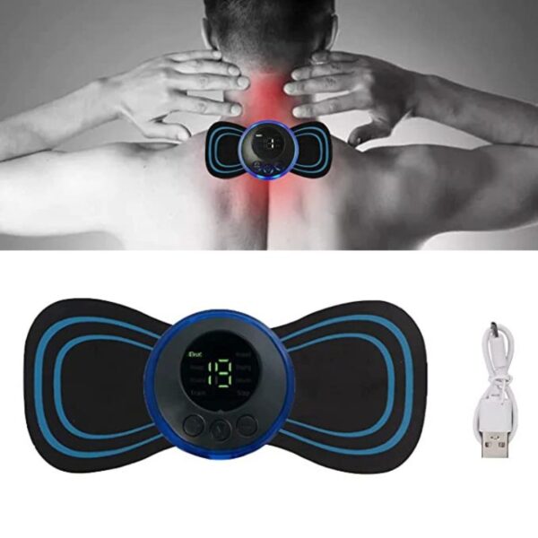 Portable Mini Electric Neck Back Body Massager|Cervical Electric Massager|Muscle Stimulator Therapy Pressure Pain,Shoulder Massager Cervical Massage Patch Stimulator Cervical Spine Relaxation, - Image 2