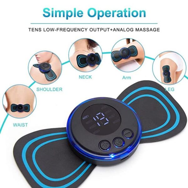 Portable Mini Electric Neck Back Body Massager|Cervical Electric Massager|Muscle Stimulator Therapy Pressure Pain,Shoulder Massager Cervical Massage Patch Stimulator Cervical Spine Relaxation, - Image 3