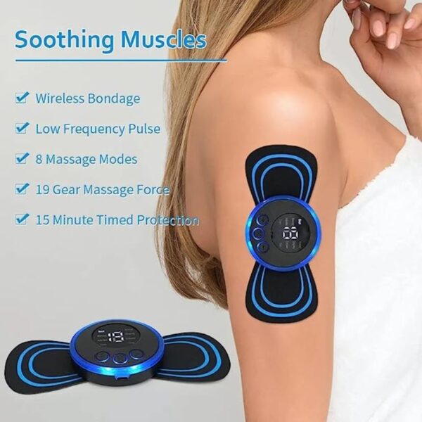 Portable Mini Electric Neck Back Body Massager|Cervical Electric Massager|Muscle Stimulator Therapy Pressure Pain,Shoulder Massager Cervical Massage Patch Stimulator Cervical Spine Relaxation, - Image 5