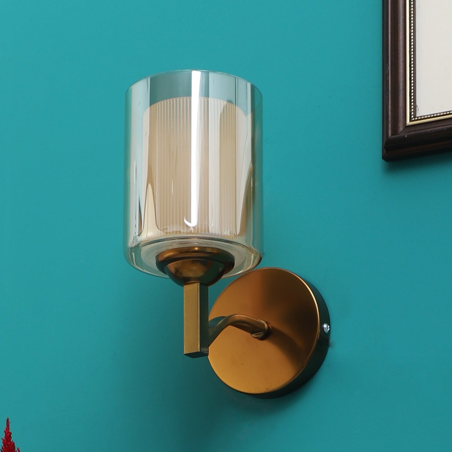 Antique Brass Finish Wall Light - Image 2