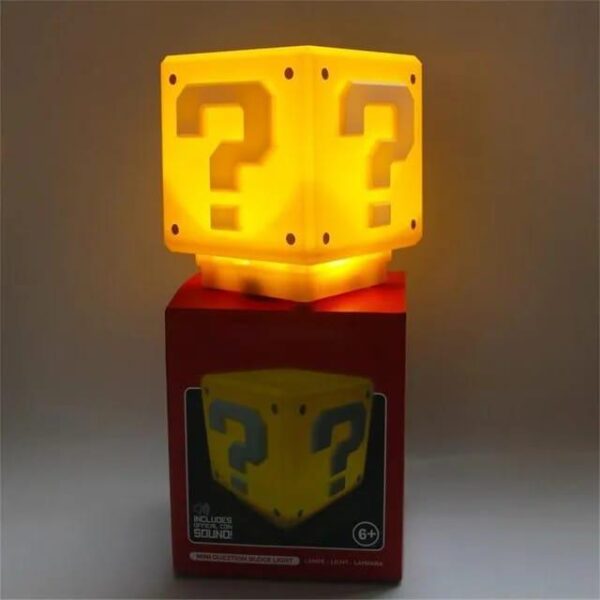 Super Mario Mini Question Block Night Light Lamp Coin Sounds with USB - Image 12