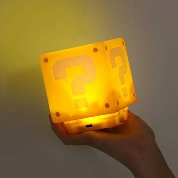 Super Mario Mini Question Block Night Light Lamp Coin Sounds with USB - Image 10