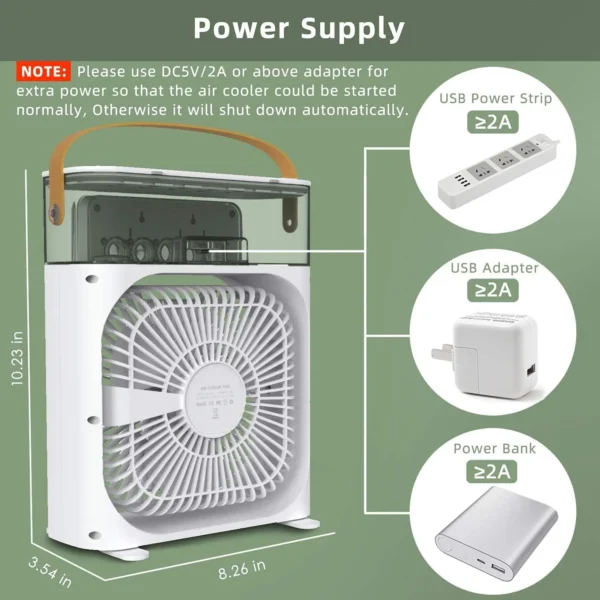 Portable Ac Mini Cooler Fan for Room Cooling - Image 2